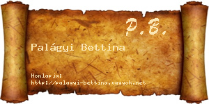 Palágyi Bettina névjegykártya